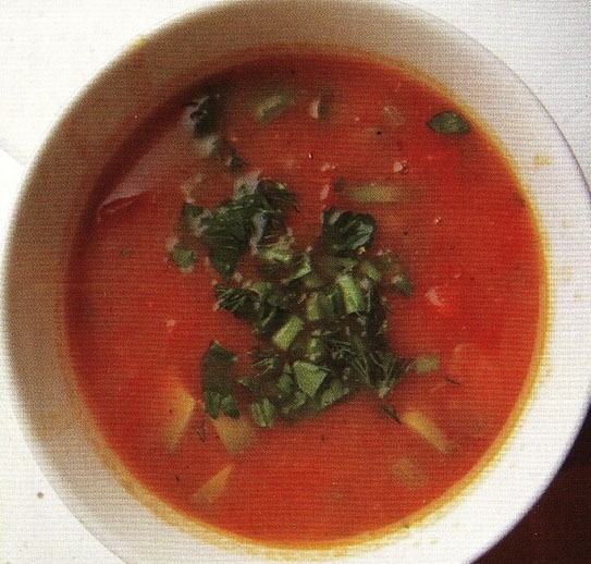 Томатный суп с авокадо (гаспачо)